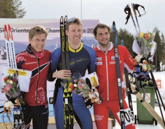 OVERRASKET: Audun Heimdal overrasket med VM-sølv på mellomdistansen, bare slått av svenske Erik Rost og med Gion Schnyder fra Sveits på tredjeplass. FOTO: KARI STRAND