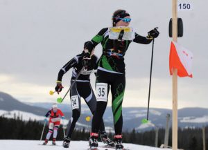 ENDELIG GULL: Evine Westli Andersen var sjuk i forkant av langdistansen i NM både i fjor og forfjor. I år holdt hun seg frisk, hentet inn sølvvinner Anna Ulvensøen mot slutten av rennet, og vant endelig gull på den lengste distansen i ski-o.