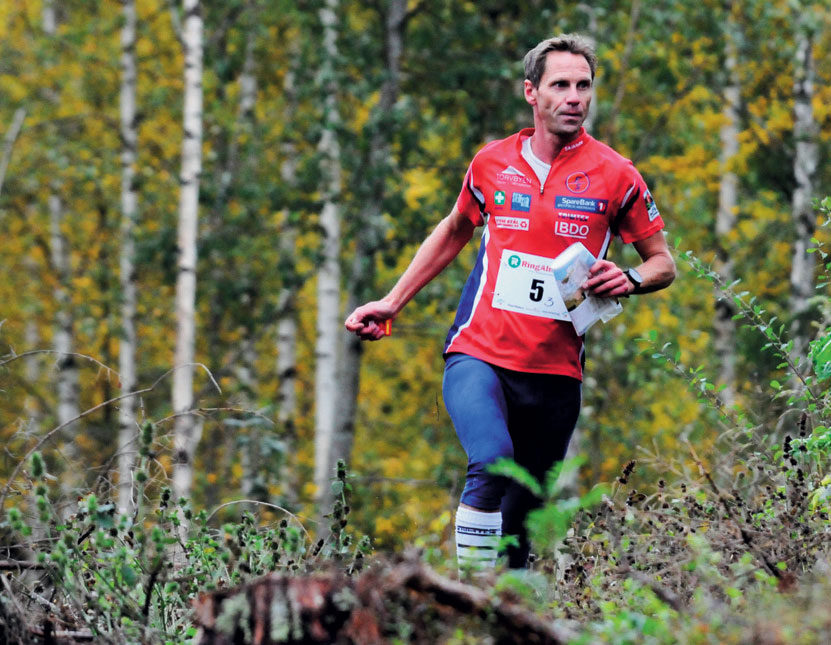 VINNERE: Bent Olav Aamodt løp 3. etappen for Fredrikstad SKs vinnerlag der sønnen Emil gjorde unna åpningsetappen.