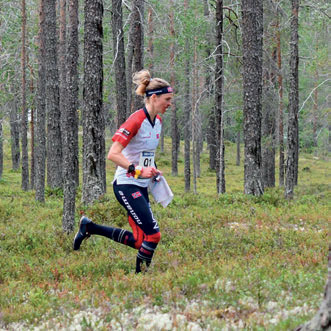 STERKT LØP: Andrine Benjaminsen kjempet om seieren. FOTO: ARRANGØREN
